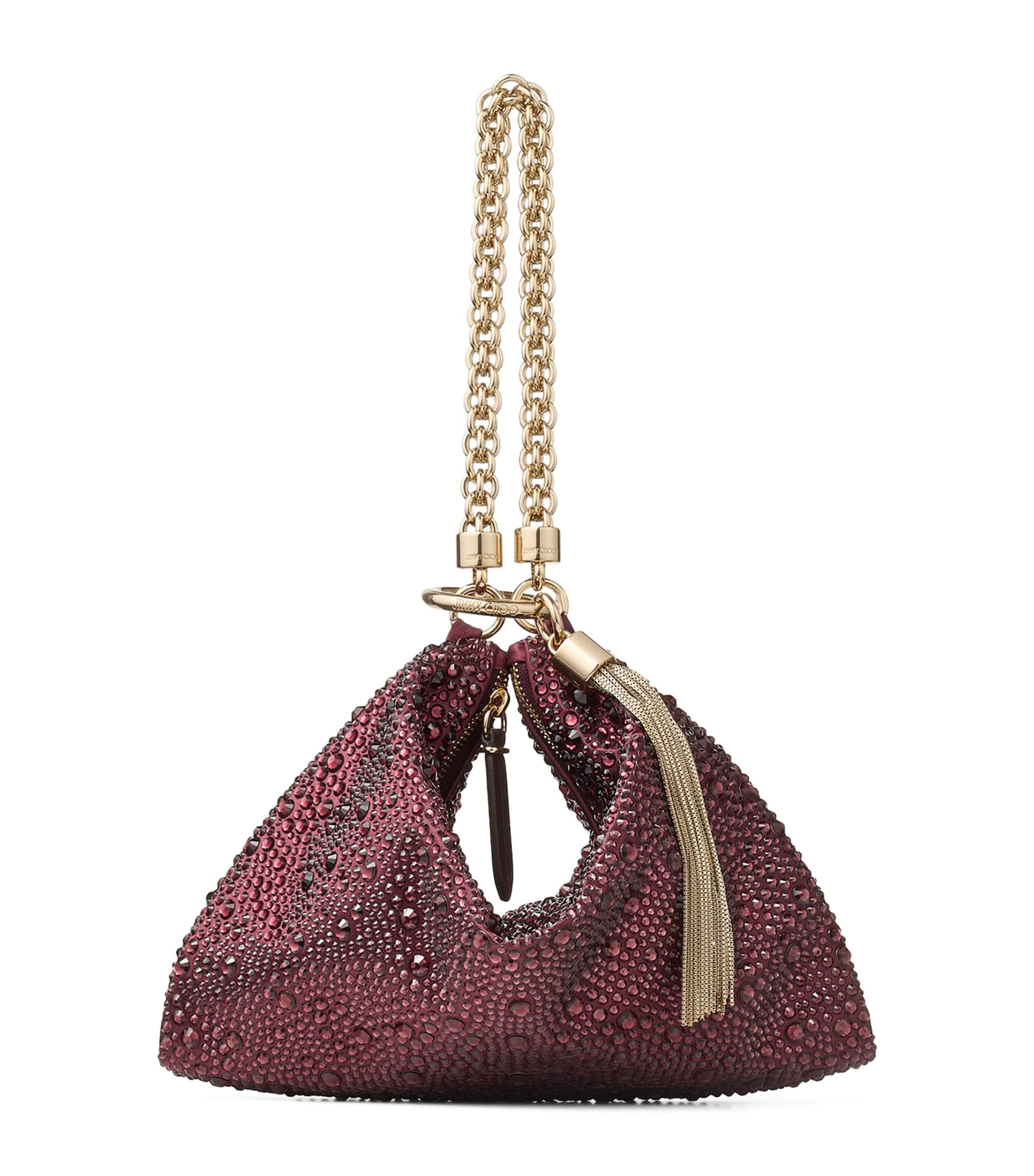 Jimmy Choo Callie Crystal-Embellished Satin Clutch Bag by JIMMY CHOO