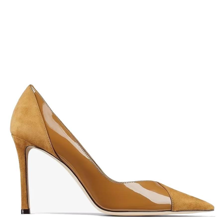 Jimmy Choo Cass 75 Suede and Patent Pumps by JIMMY CHOO