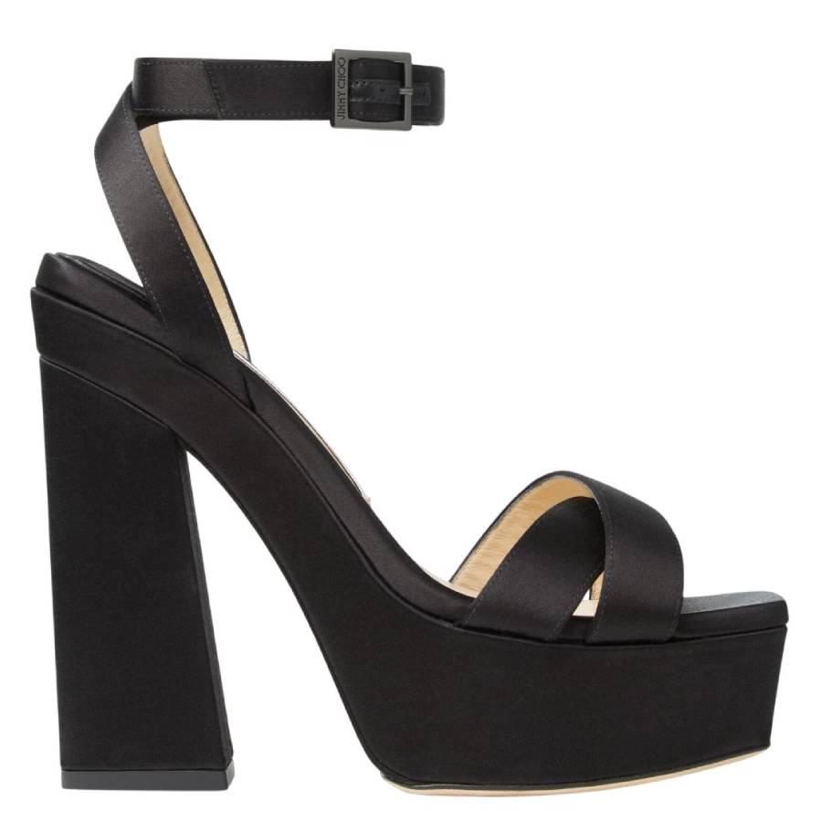 Jimmy Choo Gaia 140 Satin Platform Sandals by JIMMY CHOO