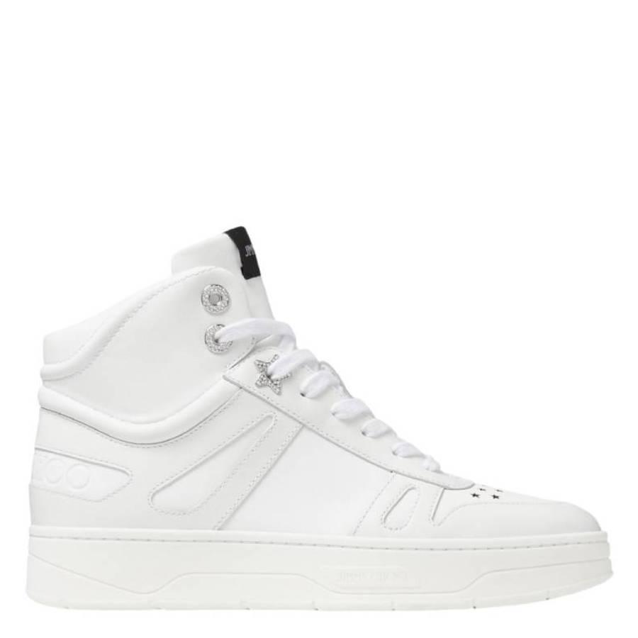 Jimmy Choo Hawaii High Top Leather Sneakers by JIMMY CHOO