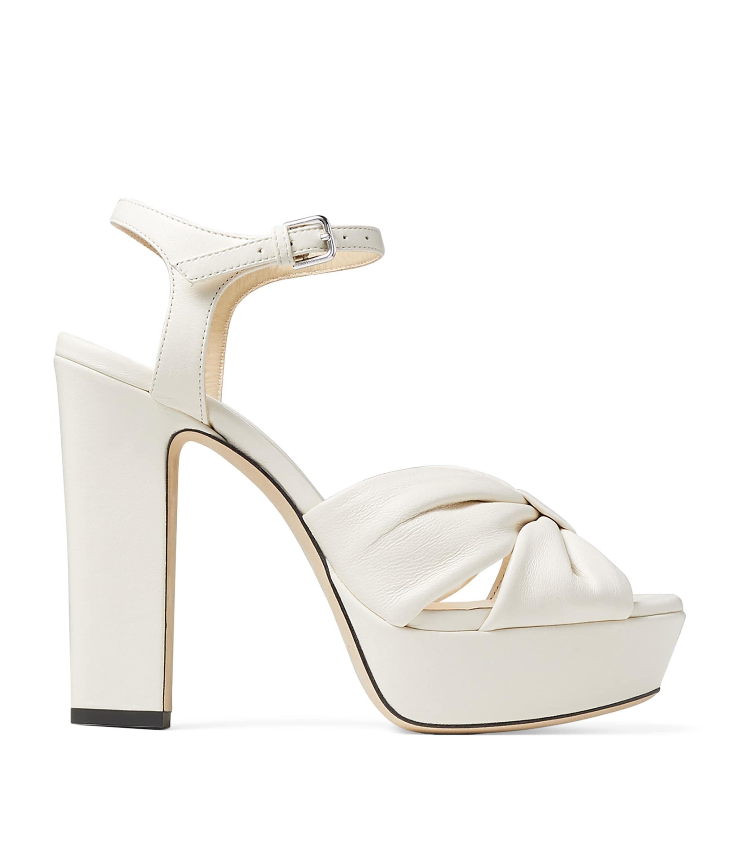Jimmy Choo Heloise 120 Leather Sandals by JIMMY CHOO