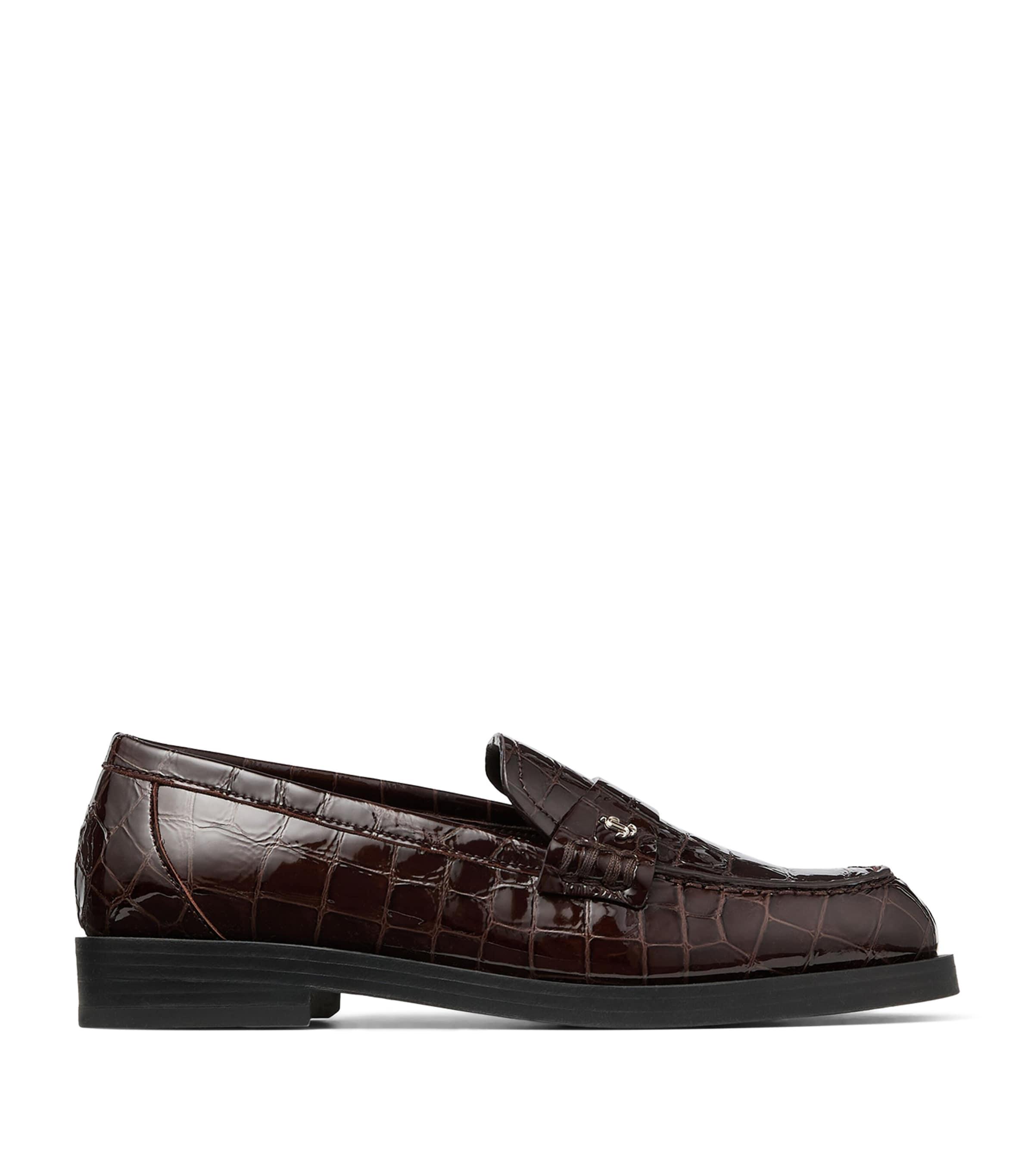 Jimmy Choo Ivy Croc-Embossed Leather Loafers by JIMMY CHOO