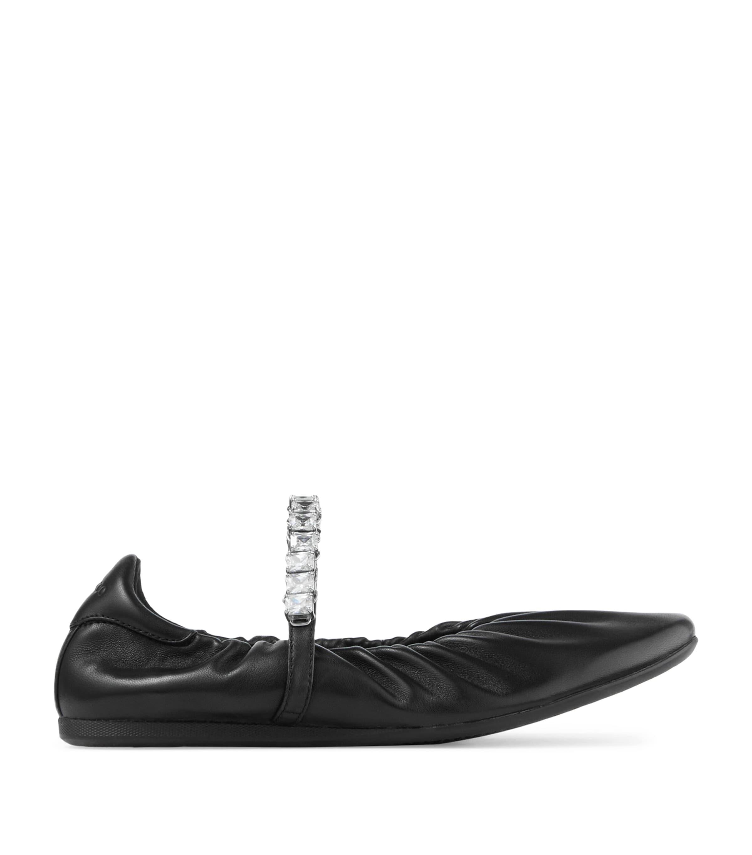 Jimmy Choo Jade Embellished Leather Ballet Flats by JIMMY CHOO
