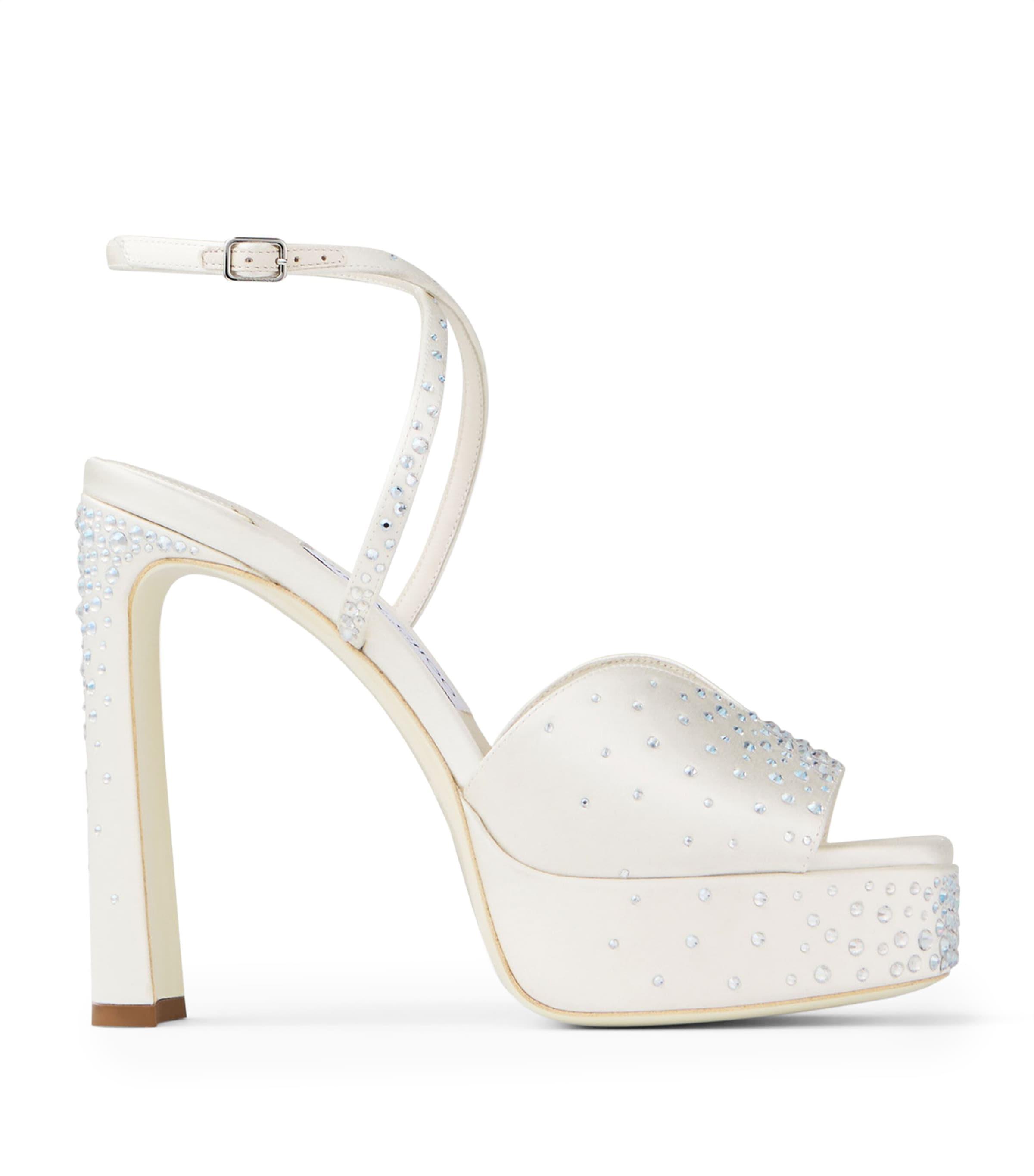 Jimmy Choo Karli 125 Satin Platform Sandals by JIMMY CHOO