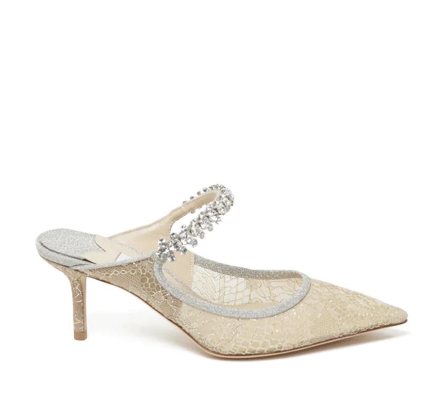 Jimmy Choo Ladies Ivory Bing 65 Mules by JIMMY CHOO