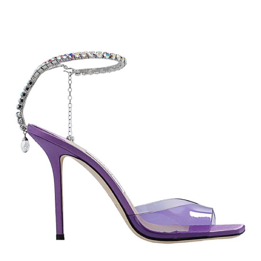 Jimmy Choo Ladies Saeda Crystal Embellished Sandals by JIMMY CHOO