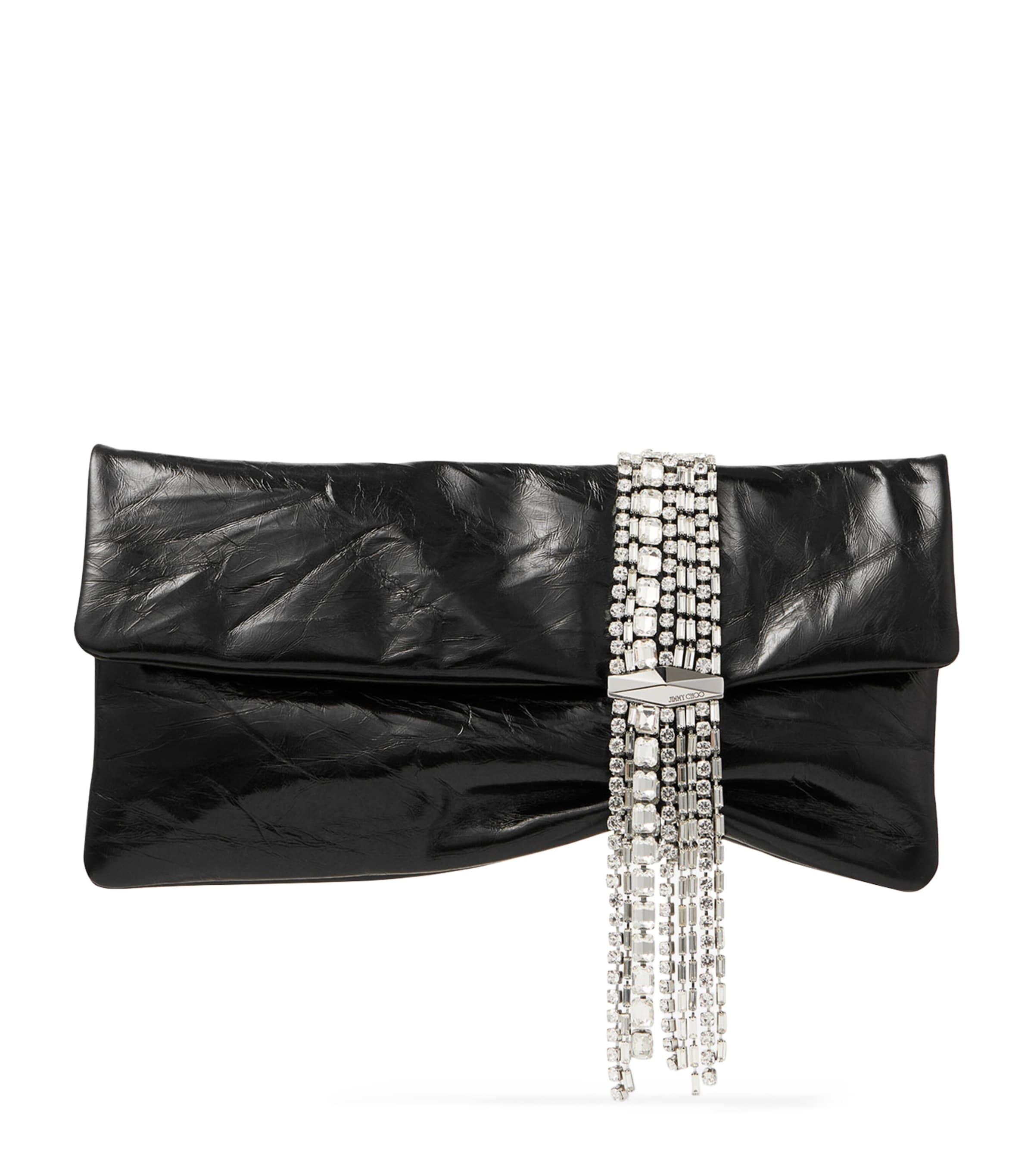 Jimmy Choo Leather-Crystal Zandra Clutch Bag by JIMMY CHOO
