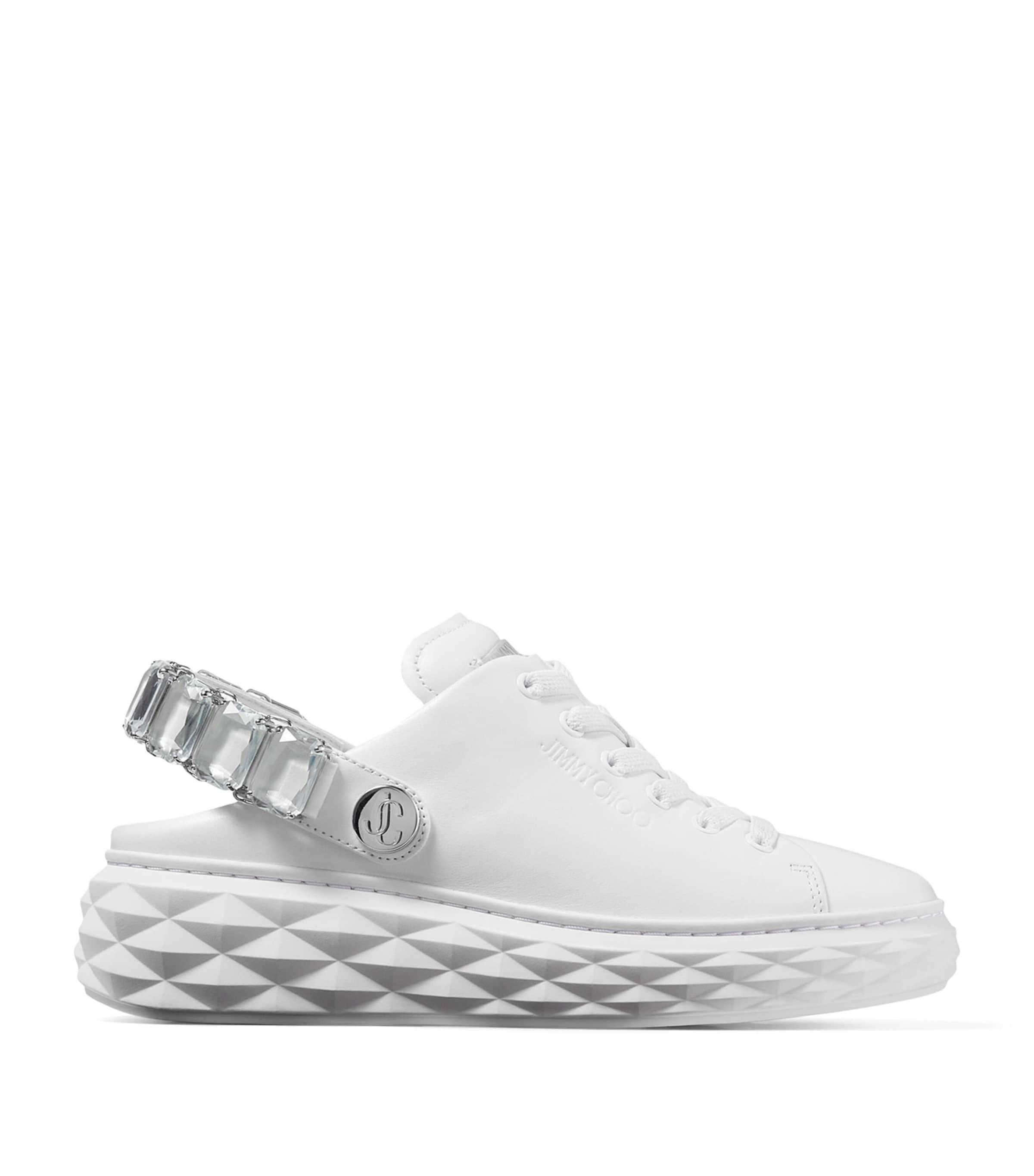 Jimmy Choo Leather Diamond Sling Sneakers by JIMMY CHOO
