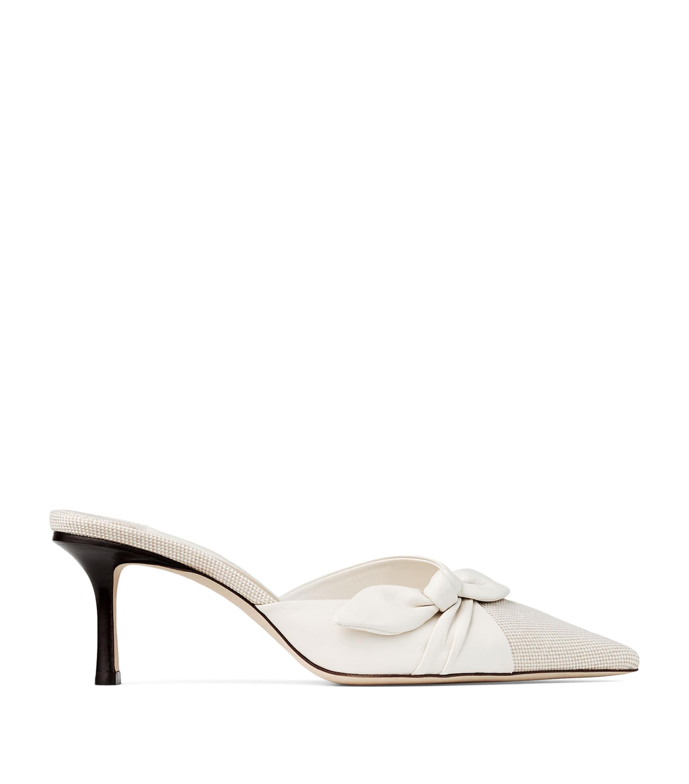 Jimmy Choo Livi 65 Leather and Canvas Mules by JIMMY CHOO
