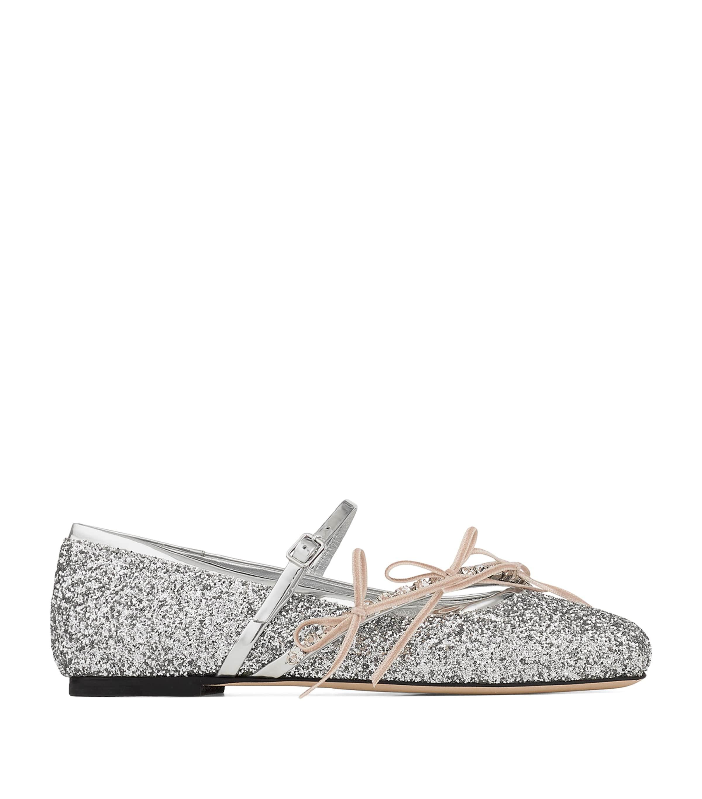 Jimmy Choo Loli Glitter Ballerina Flats by JIMMY CHOO