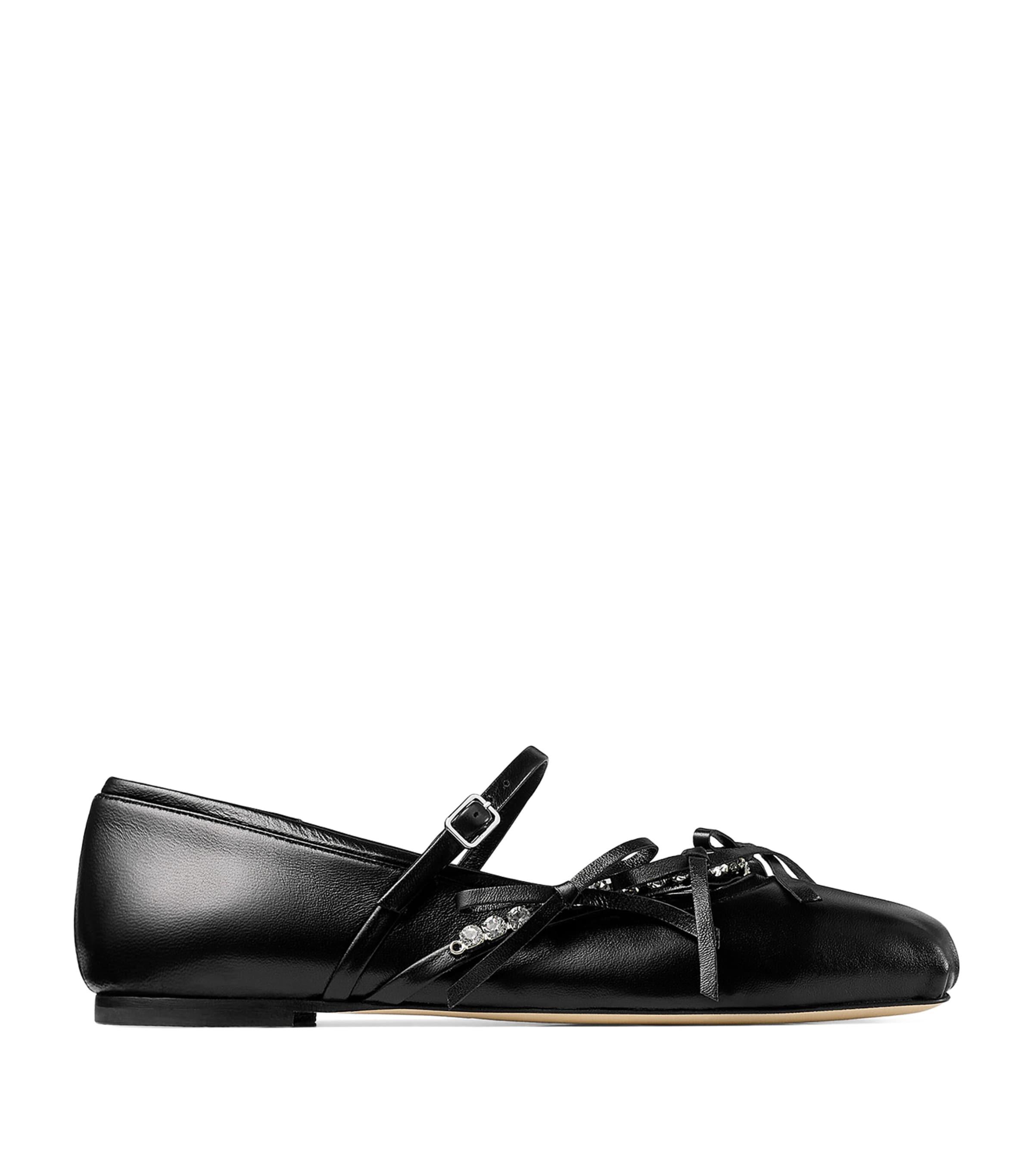 Jimmy Choo Loli Leather Ballerina Flats by JIMMY CHOO