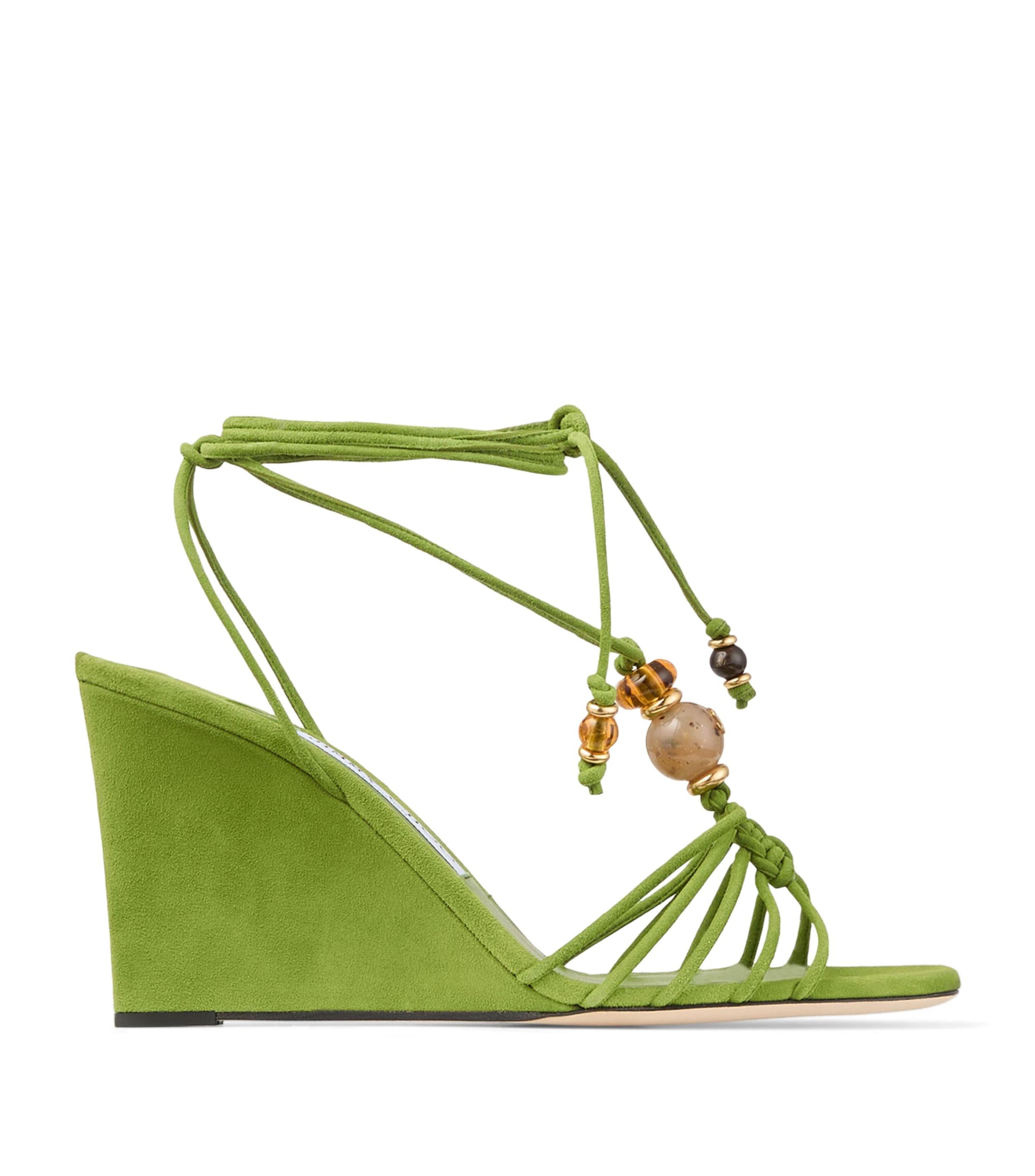 Jimmy Choo Lova 85 Suede Wedge Sandals by JIMMY CHOO