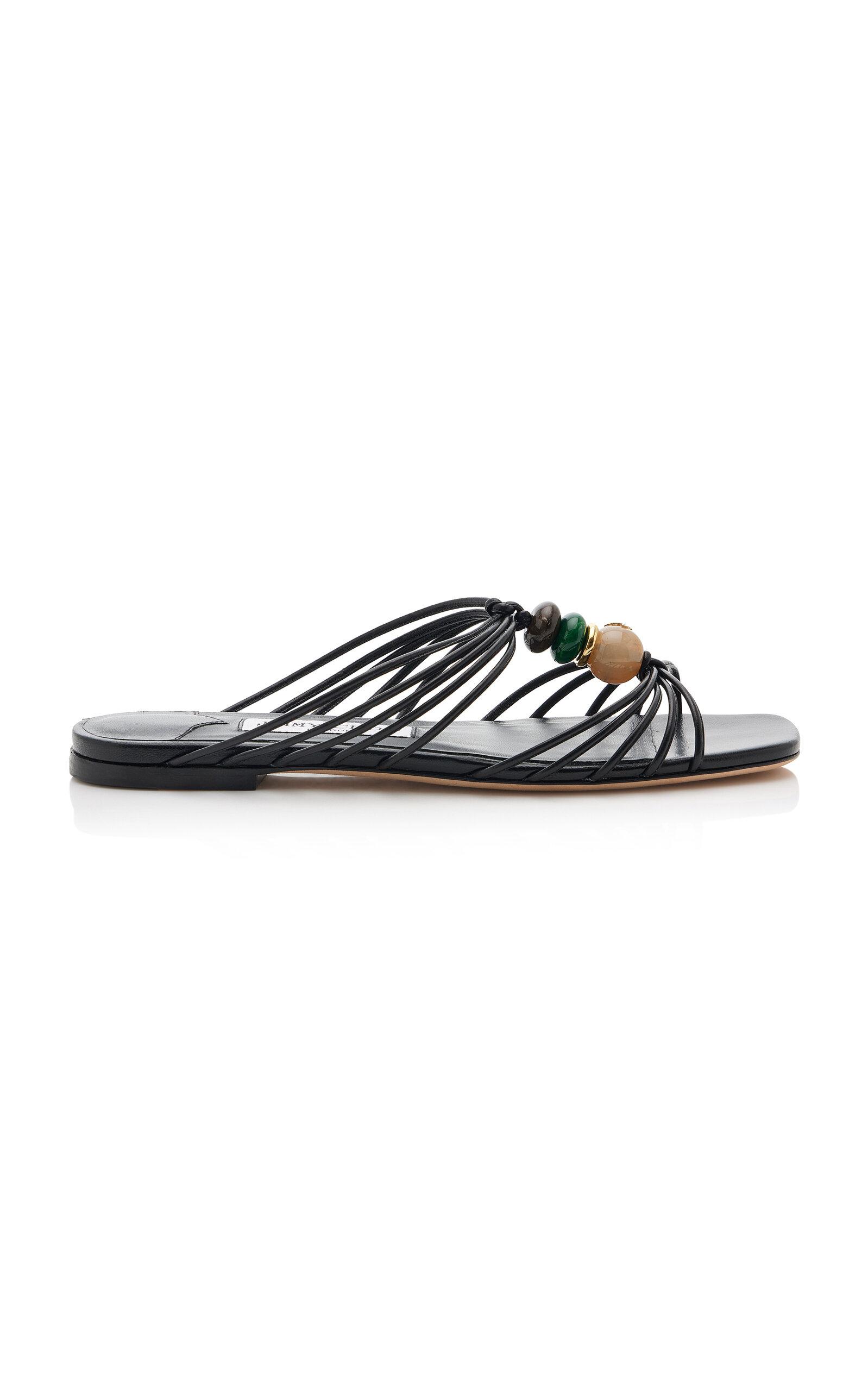 Jimmy Choo Lova Beaded Leather Mules - Moda Operandi by JIMMY CHOO