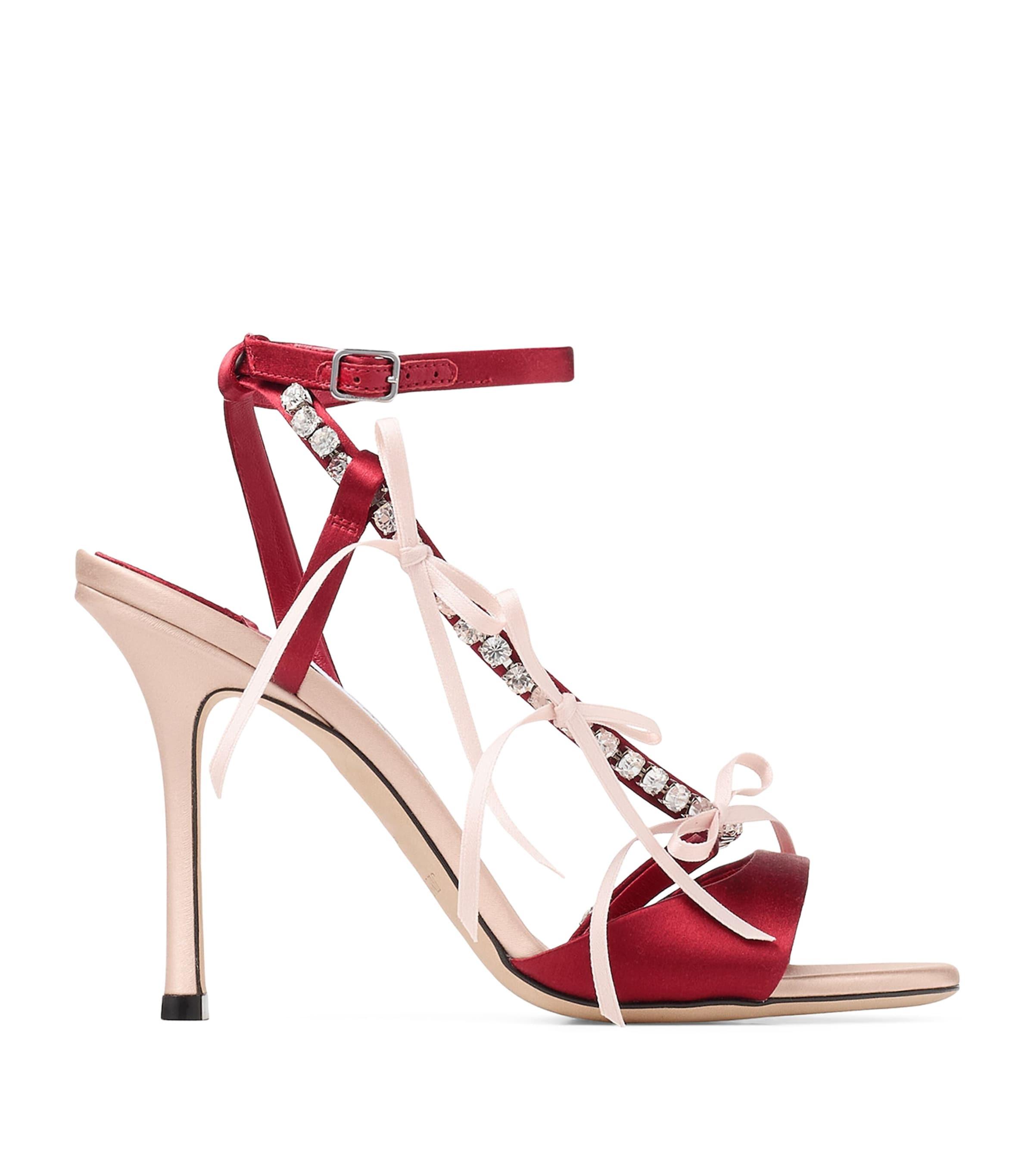 Jimmy Choo Lula 100 Satin Sandals by JIMMY CHOO