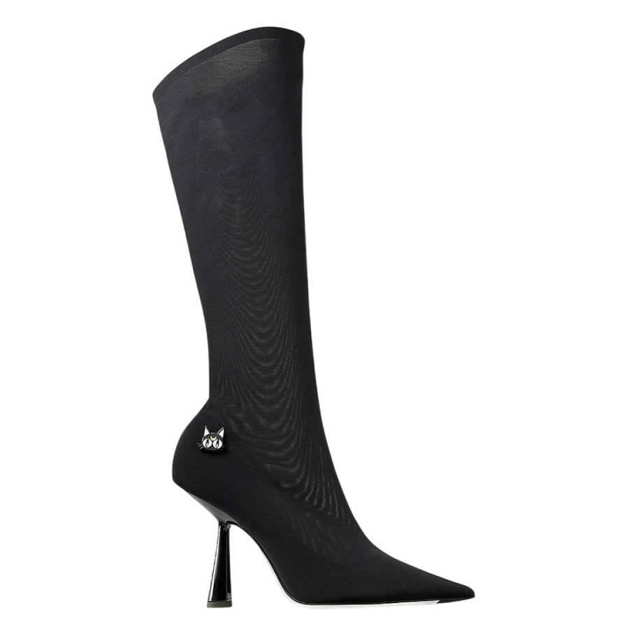 Jimmy Choo Luna 100 Stretch Mesh Boots by JIMMY CHOO