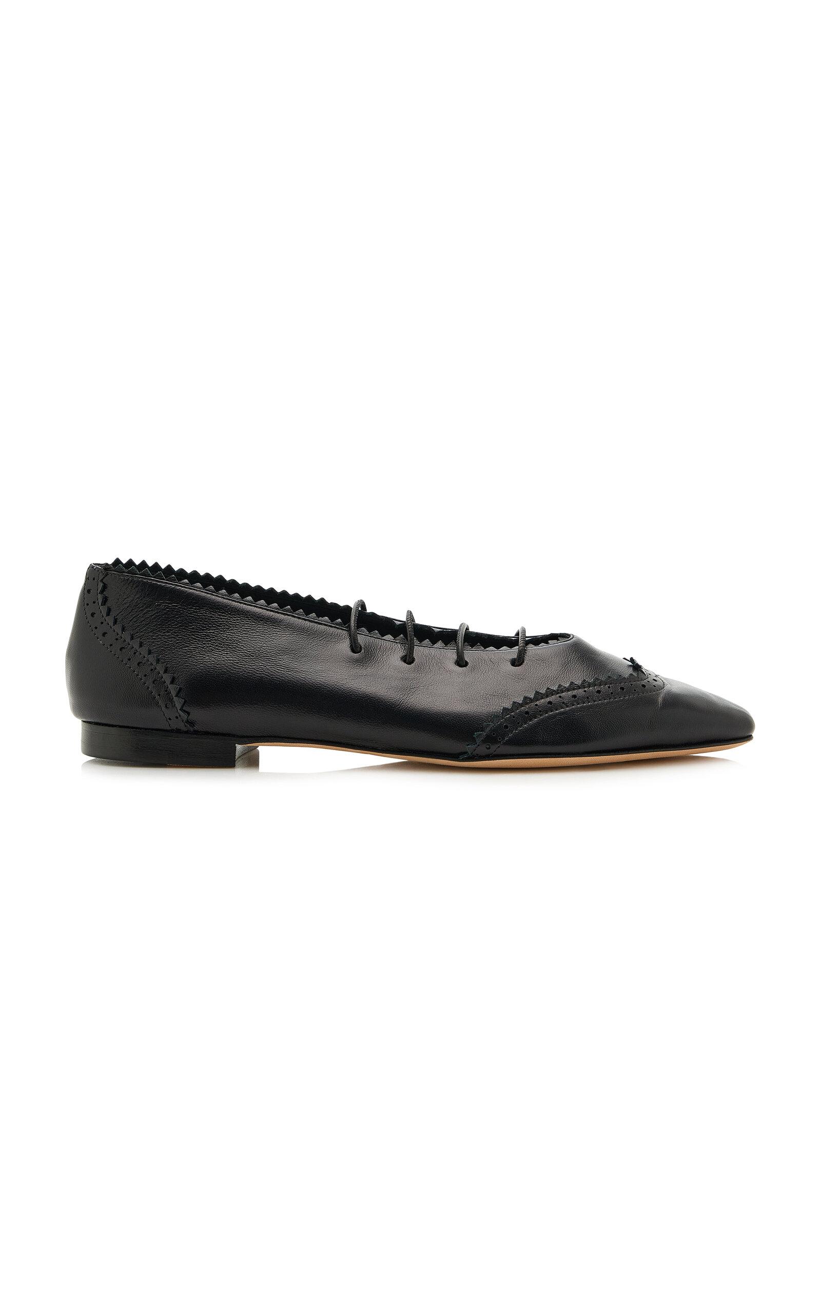 Jimmy Choo Margot Lace-Up Leather Flats - Moda Operandi by JIMMY CHOO
