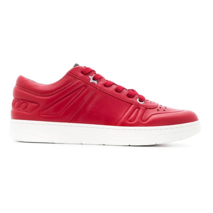 Jimmy Choo Mens Hawaii/M Red Calf Leather Trainers by JIMMY CHOO