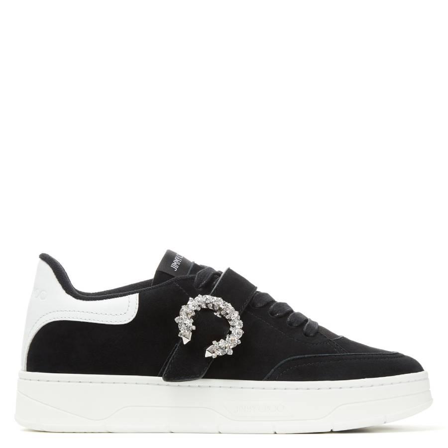 Jimmy Choo Osaka Crystal Buckle Low-Top Sneakers by JIMMY CHOO