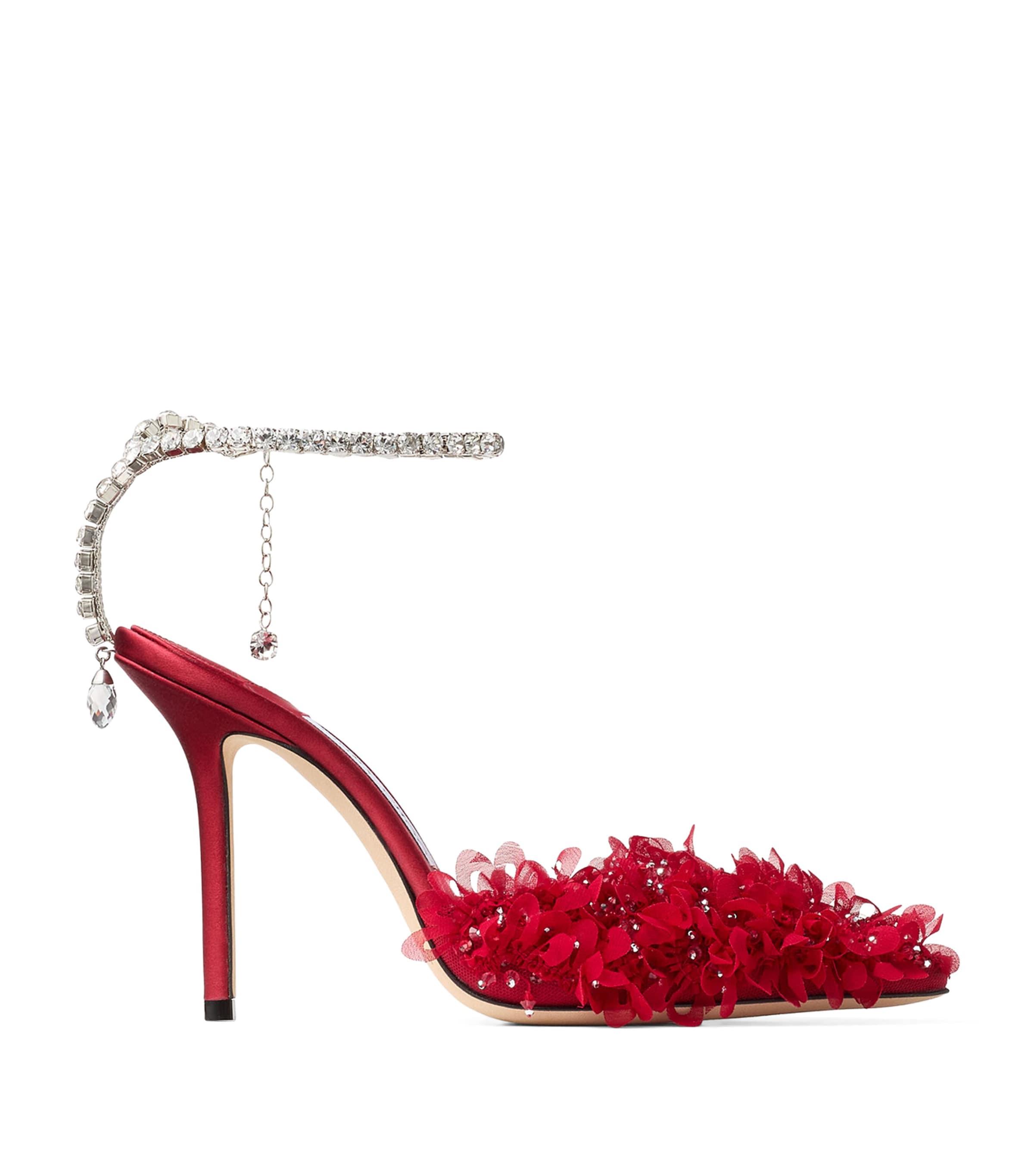 Jimmy Choo Saeda 100 Floral Embellished Pumps by JIMMY CHOO