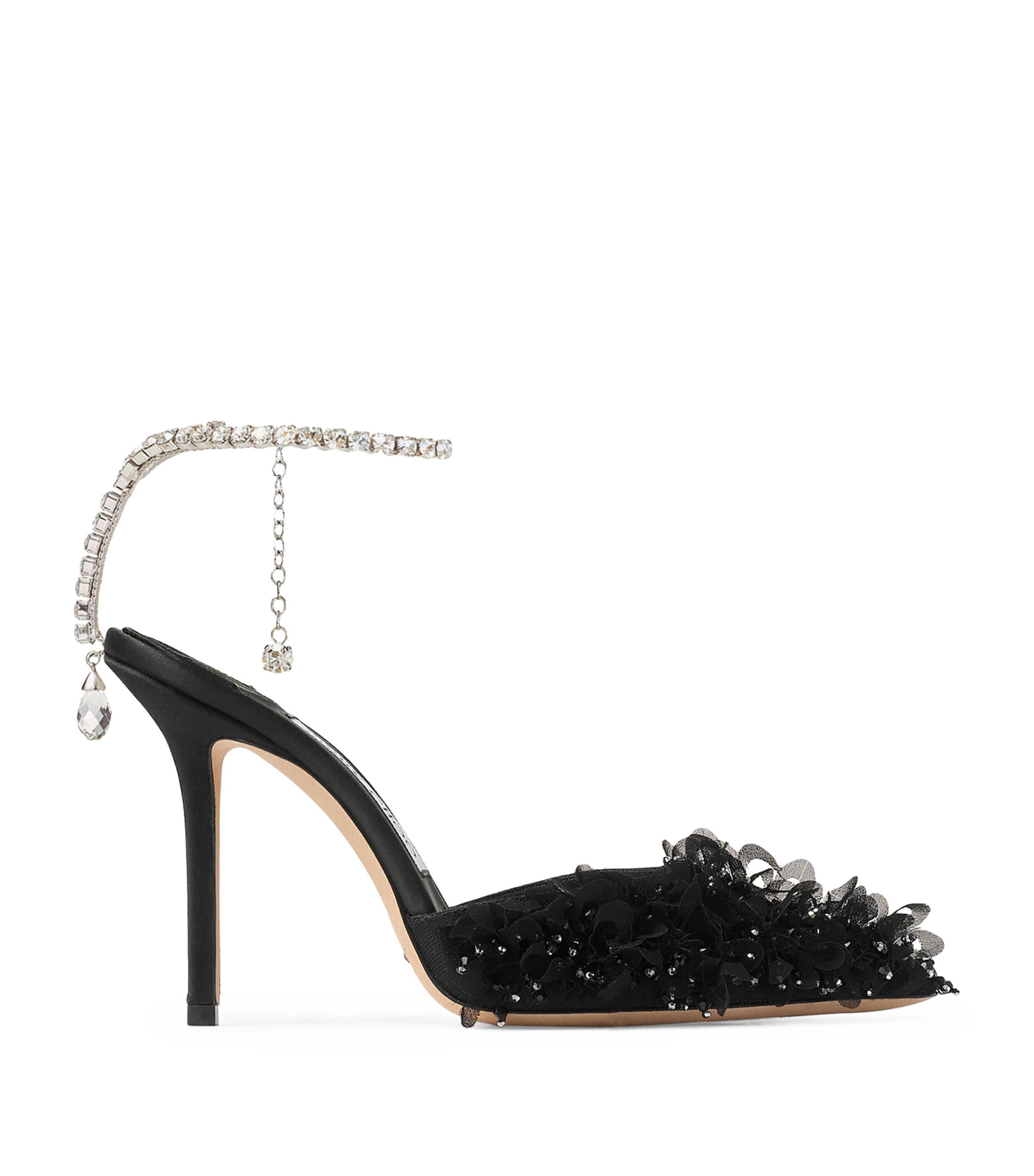 Jimmy Choo Saeda 100 Satin Embellished Heeled Sandals by JIMMY CHOO