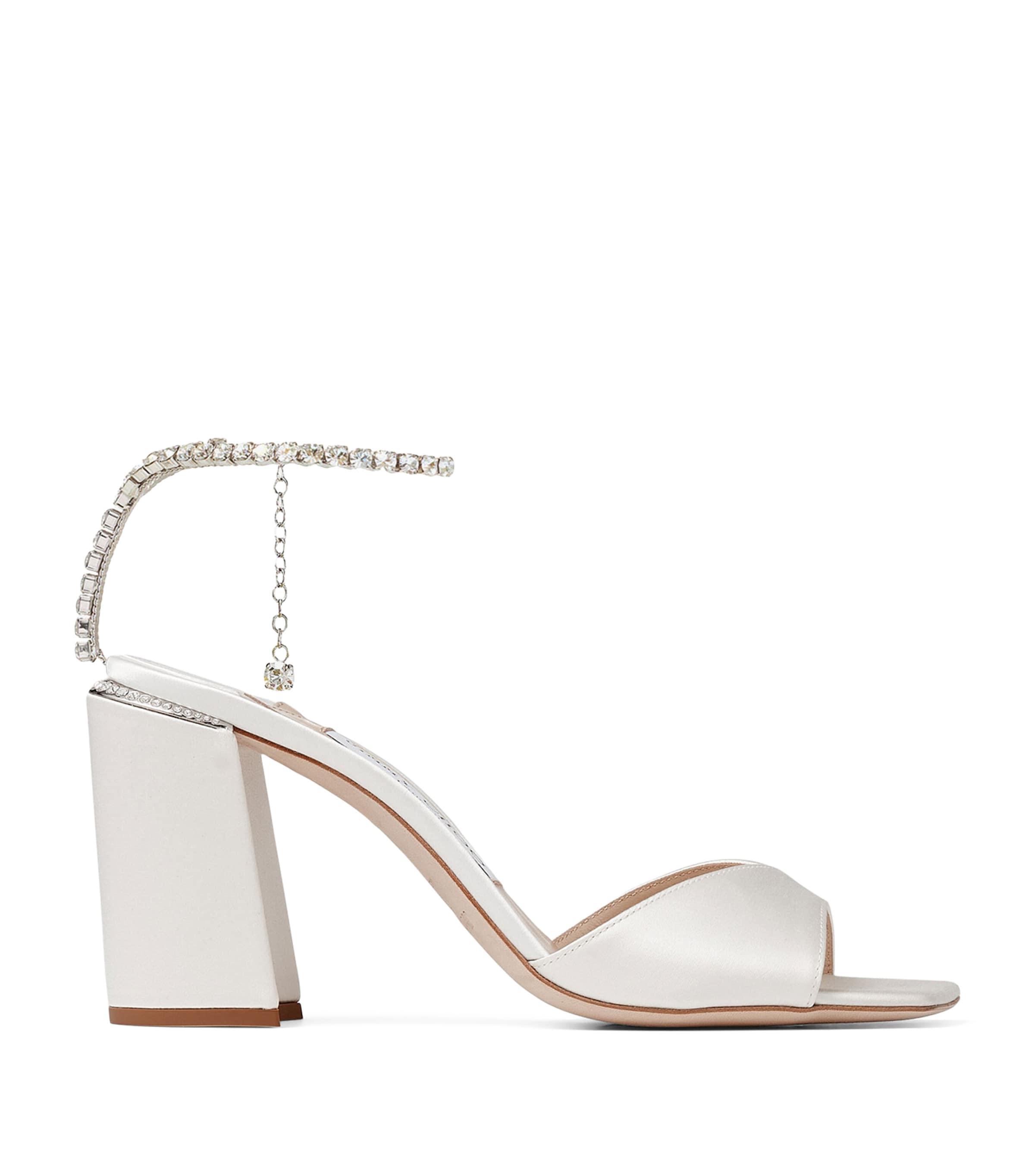 Jimmy Choo Saeda 85 Satin Sandals by JIMMY CHOO