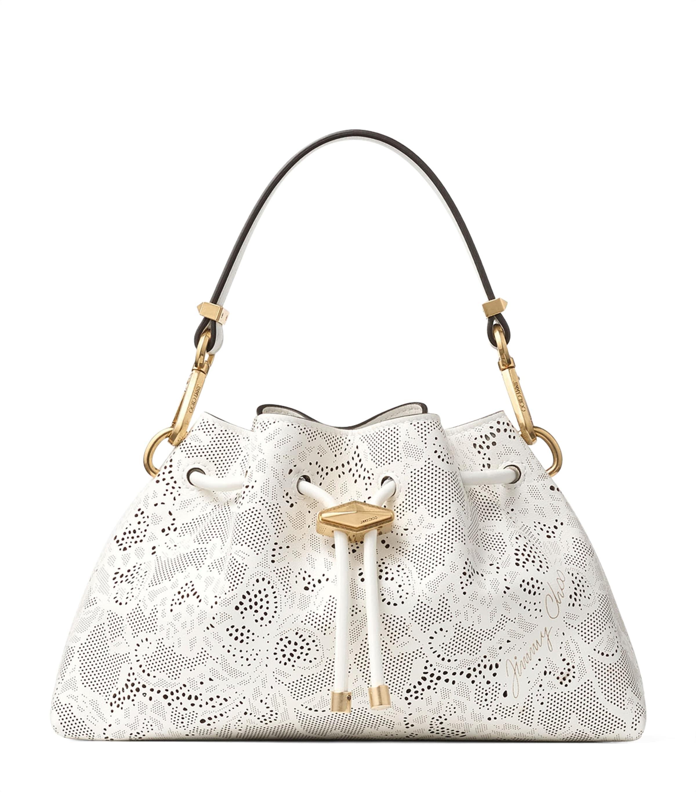 Jimmy Choo Small Perforated Leather Cinch Shoulder Bag by JIMMY CHOO