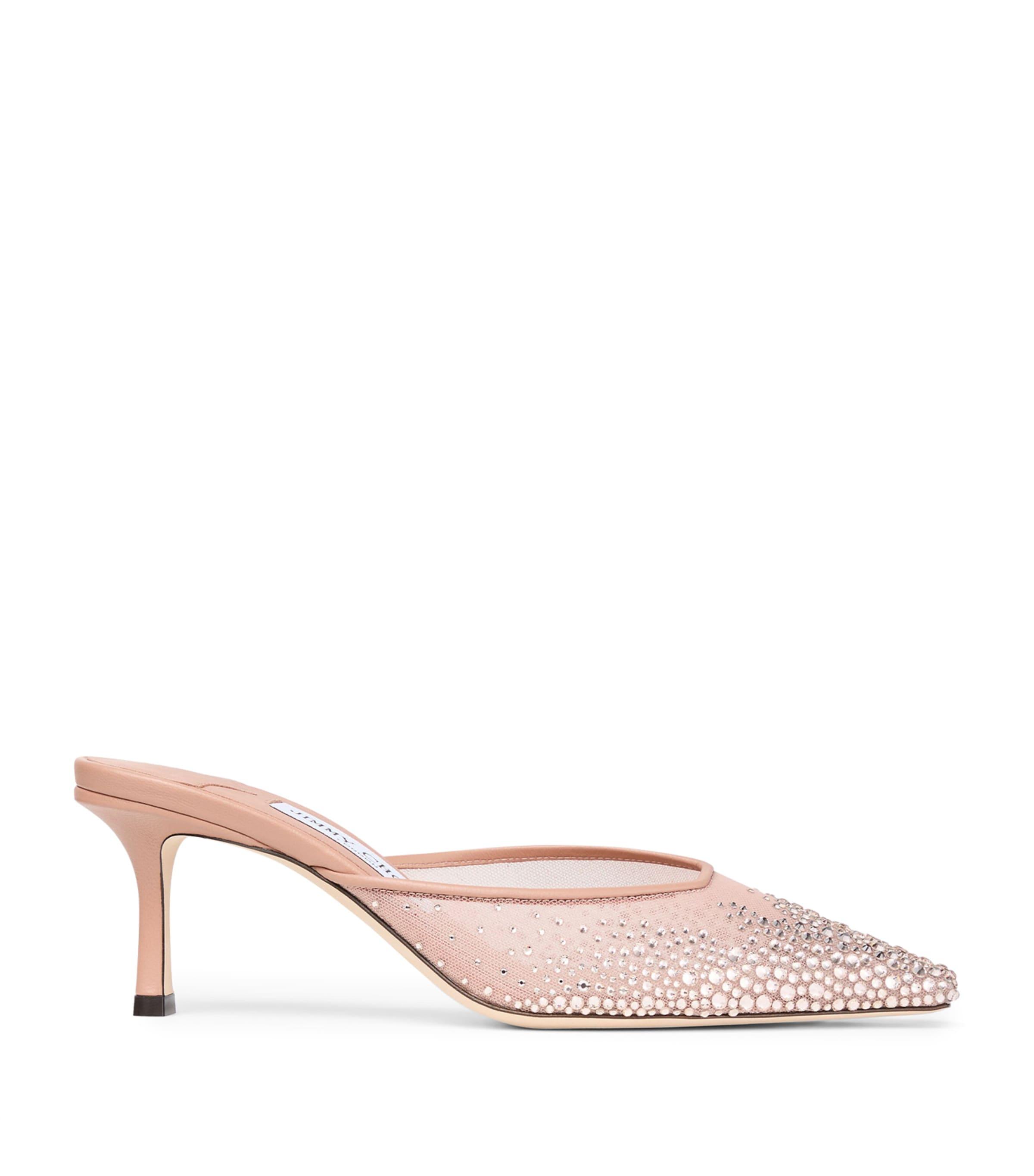 Jimmy Choo Vivi 65 Mesh Embellished Mules by JIMMY CHOO