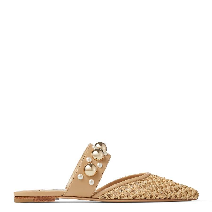 Jimmy Choo Womens Basette Raffia Flats by JIMMY CHOO