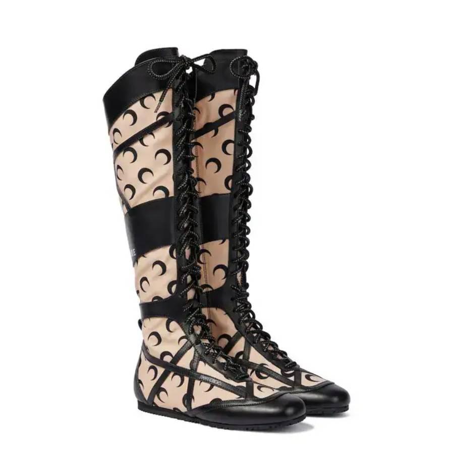 Jimmy Choo Womens Kato x Marine Serre Knee-High Boots by JIMMY CHOO