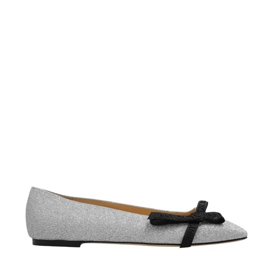 Jimmy Choo Womens Veda Glitter Ballerina Flats by JIMMY CHOO
