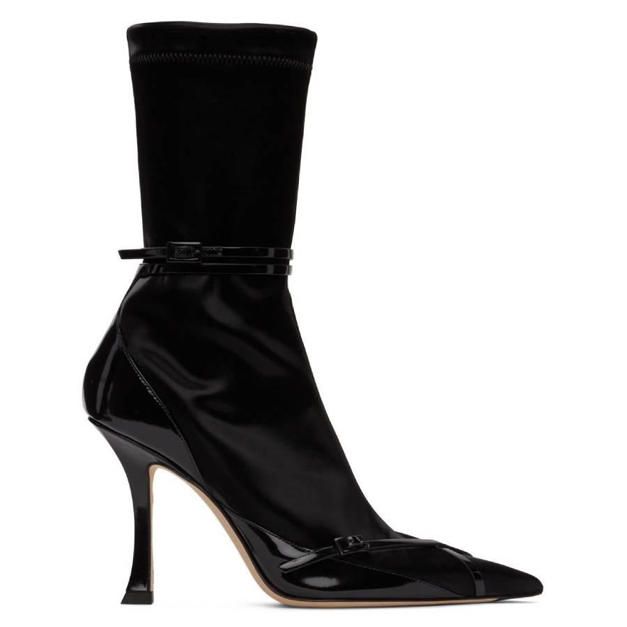 Jimmy Choo X Mugler Techno Jersey Ankle Boots by JIMMY CHOO