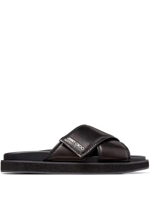 Joel crossover-strap leather sandals by JIMMY CHOO