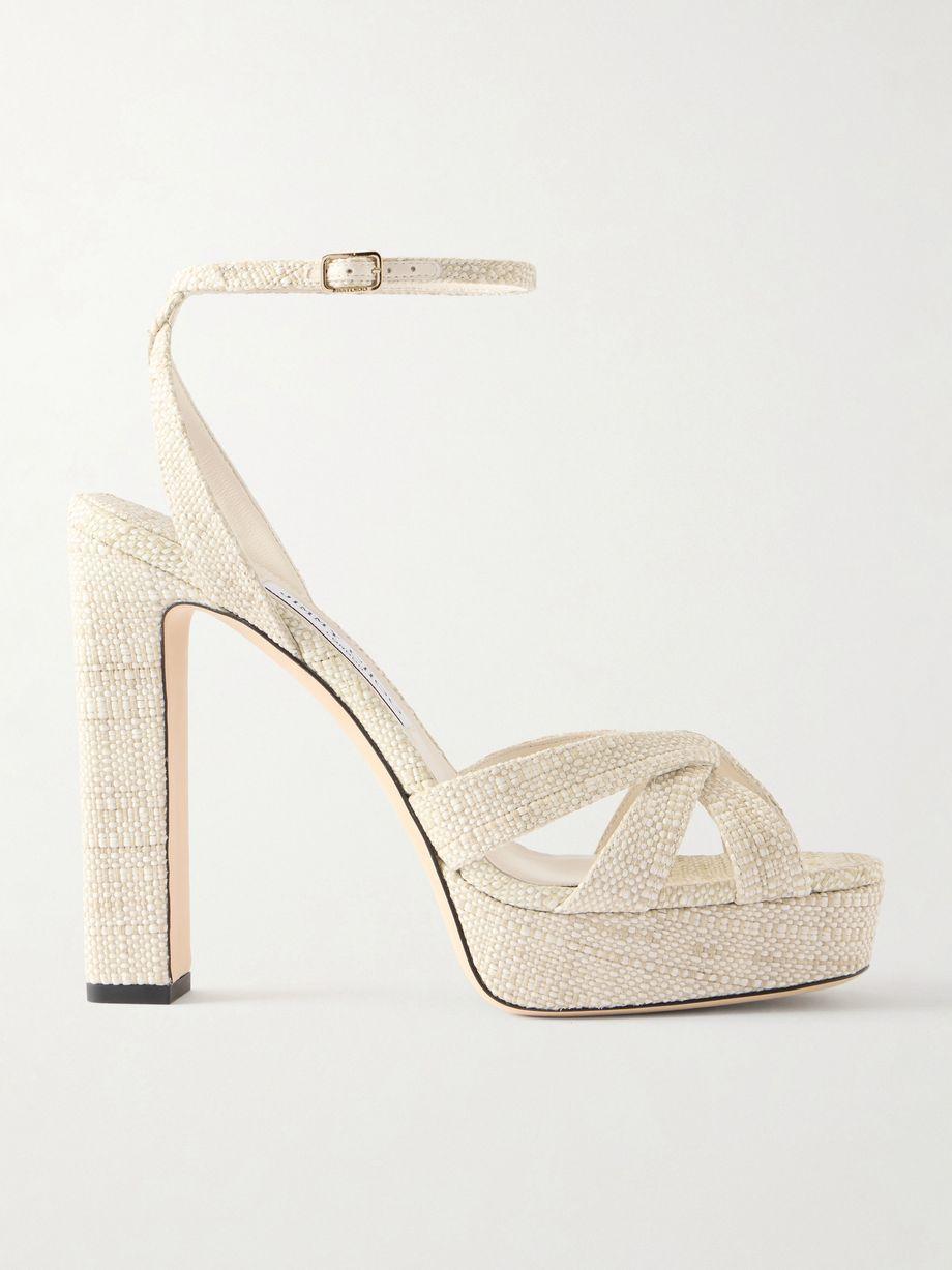 Kove 120 raffia platform sandals by JIMMY CHOO
