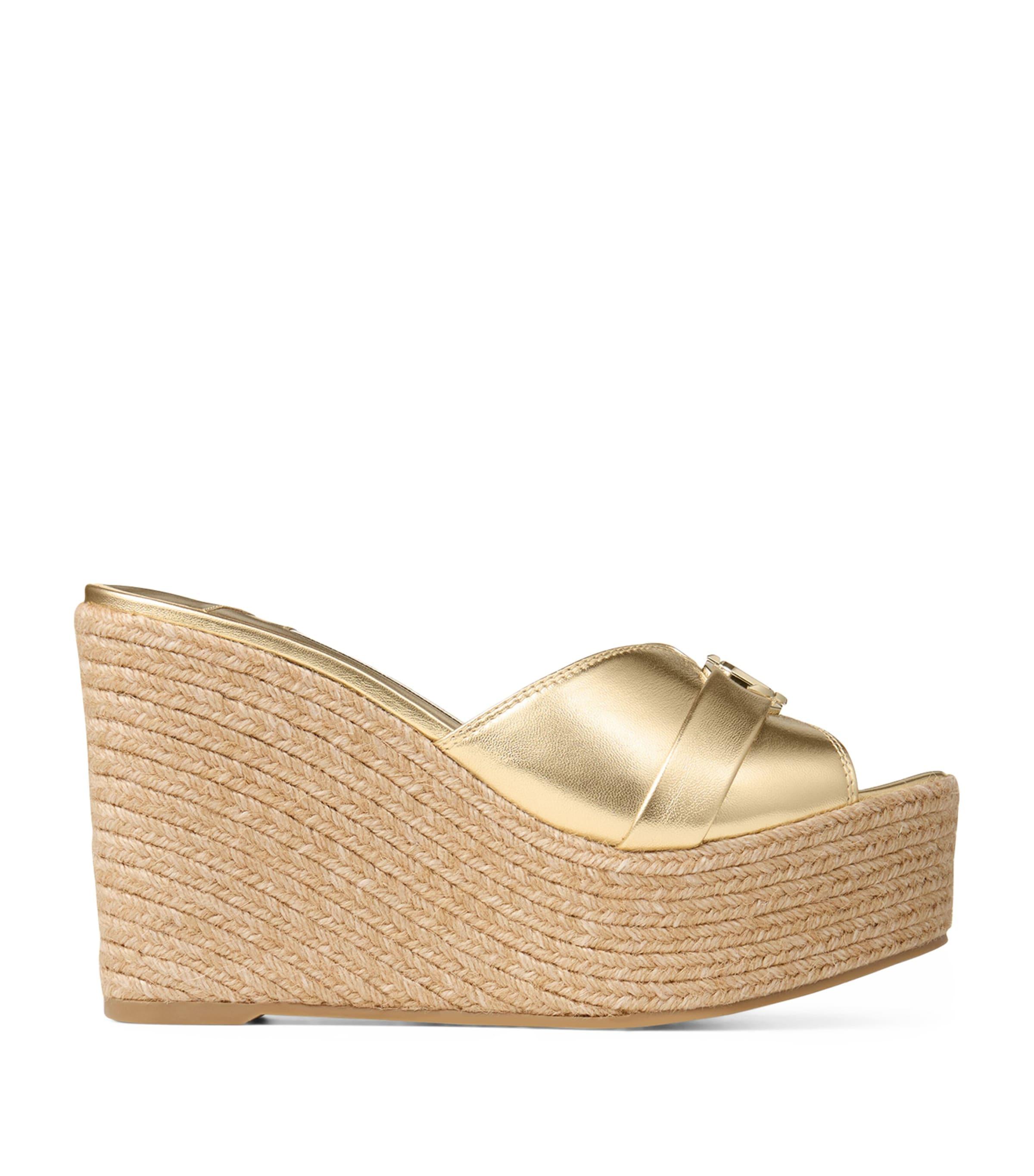 Leda 100 Leather Wedge Sandals by JIMMY CHOO