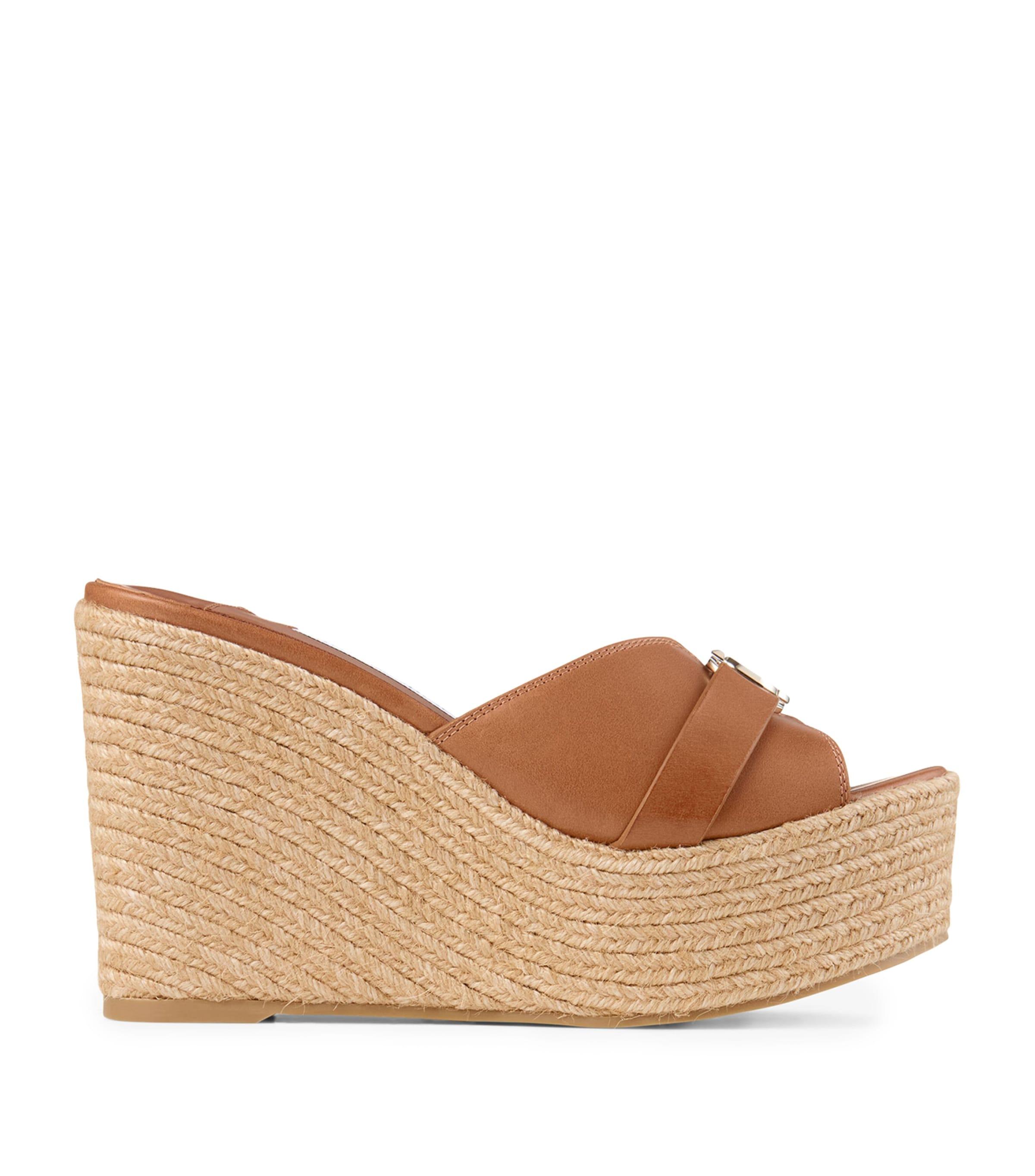 Leda 100 Leather Wedge Sandals by JIMMY CHOO