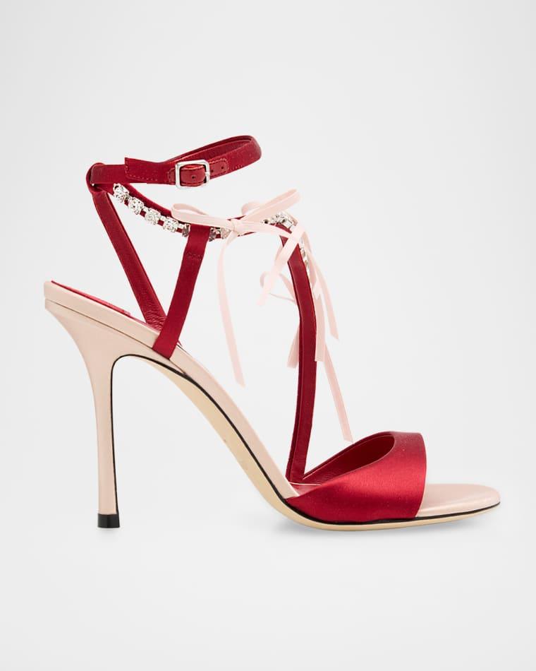 Lula 100 Satin & Crystal Sandals by JIMMY CHOO