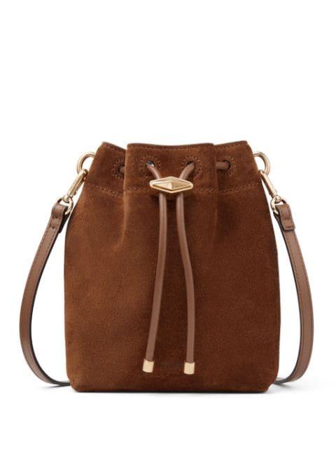 Mini Cinch suede bucket bag by JIMMY CHOO