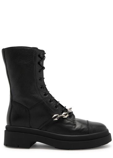 Nari 40 chunky grained-leather ankle boots by JIMMY CHOO
