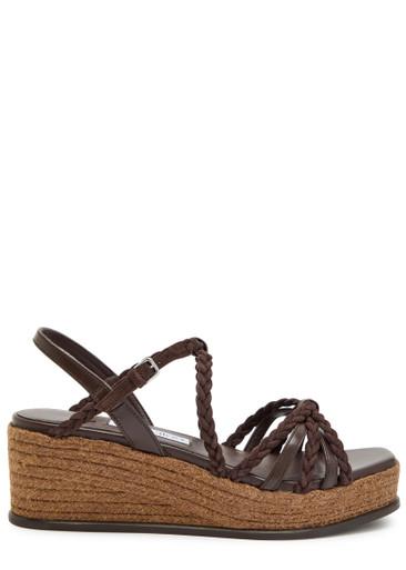 Nyra 60 braided leather espadrille sandals by JIMMY CHOO