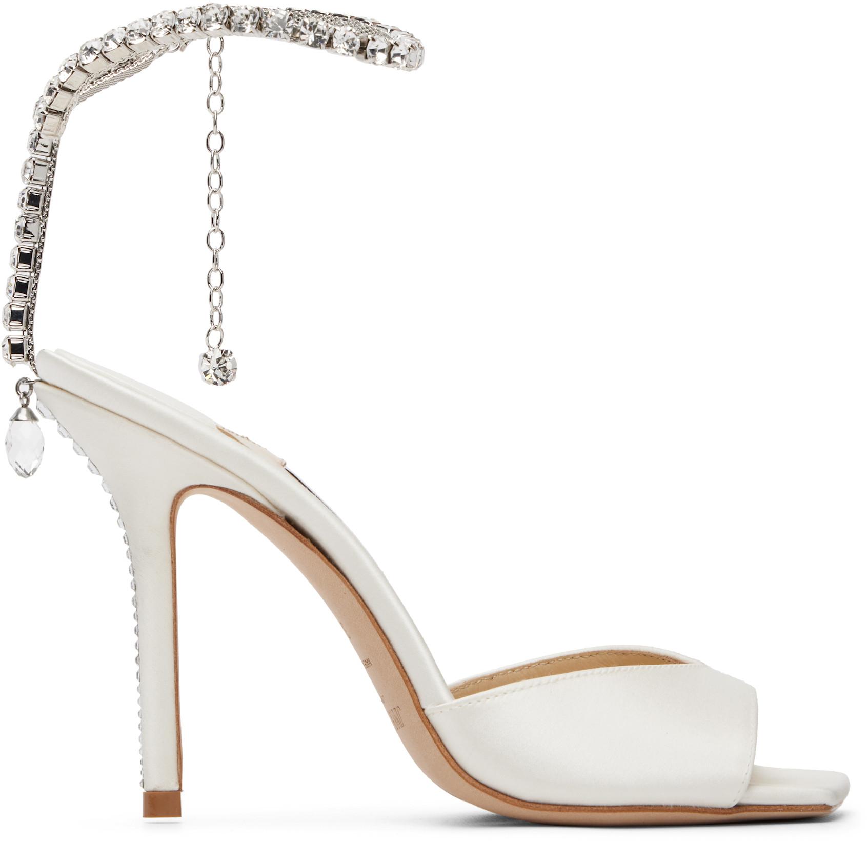 Off-White Saeda 100 Heeled Sandals by JIMMY CHOO
