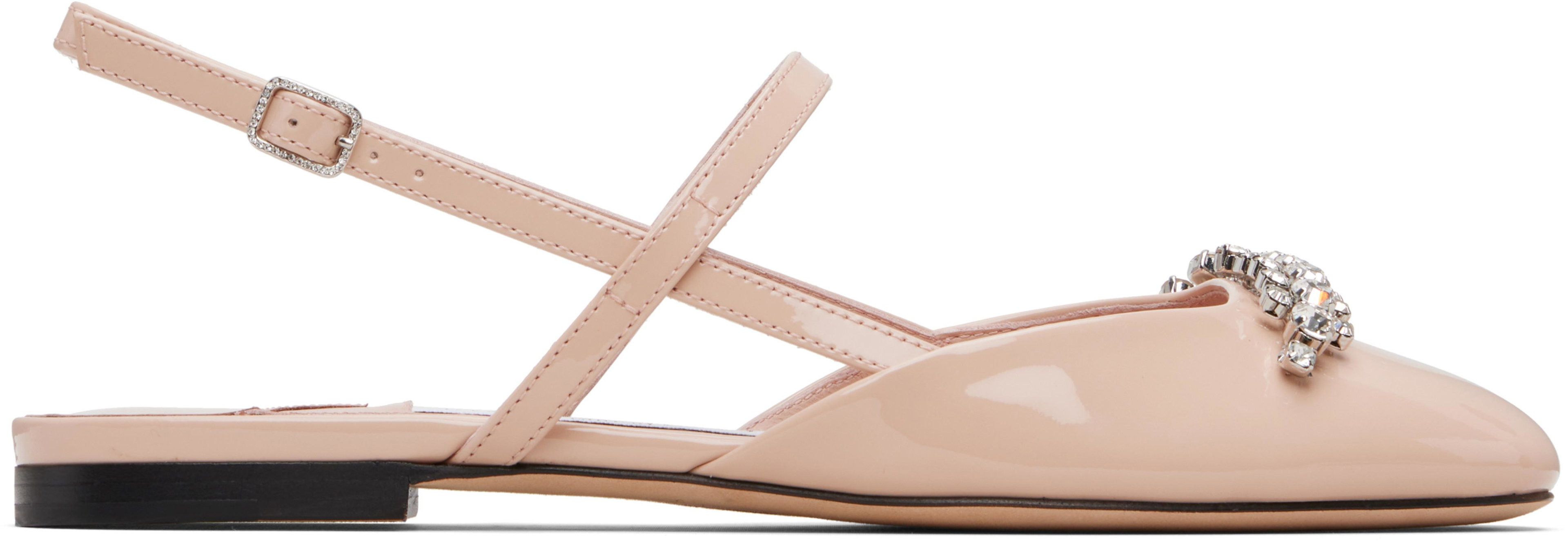 Pink Belinda Ballerina Flats by JIMMY CHOO