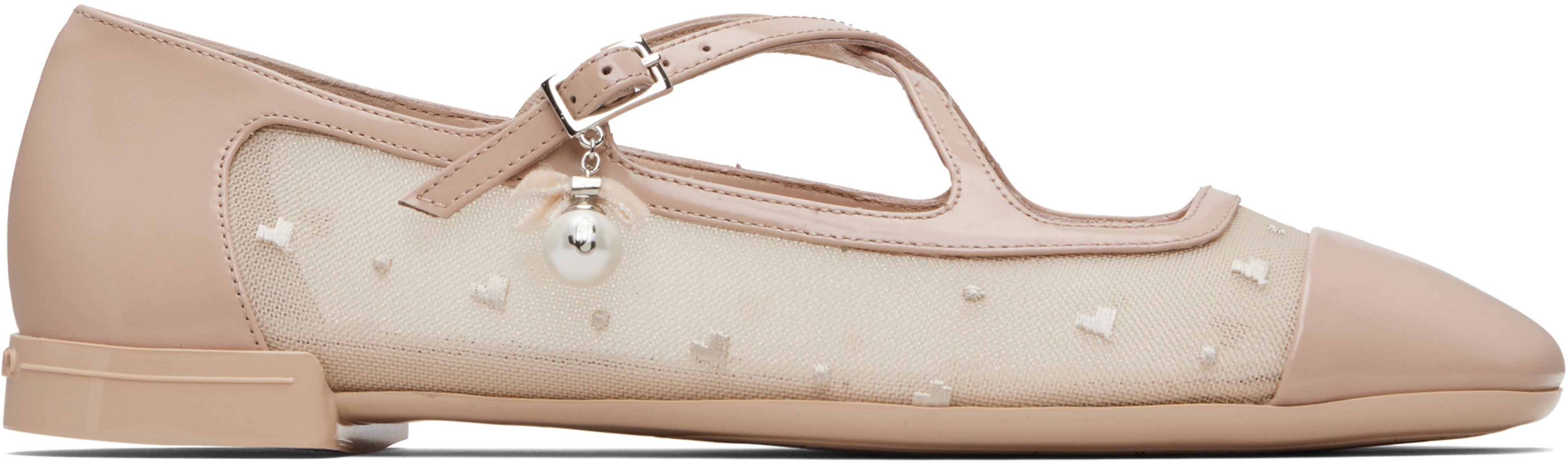 Pink Eleri Ballerina Flats by JIMMY CHOO