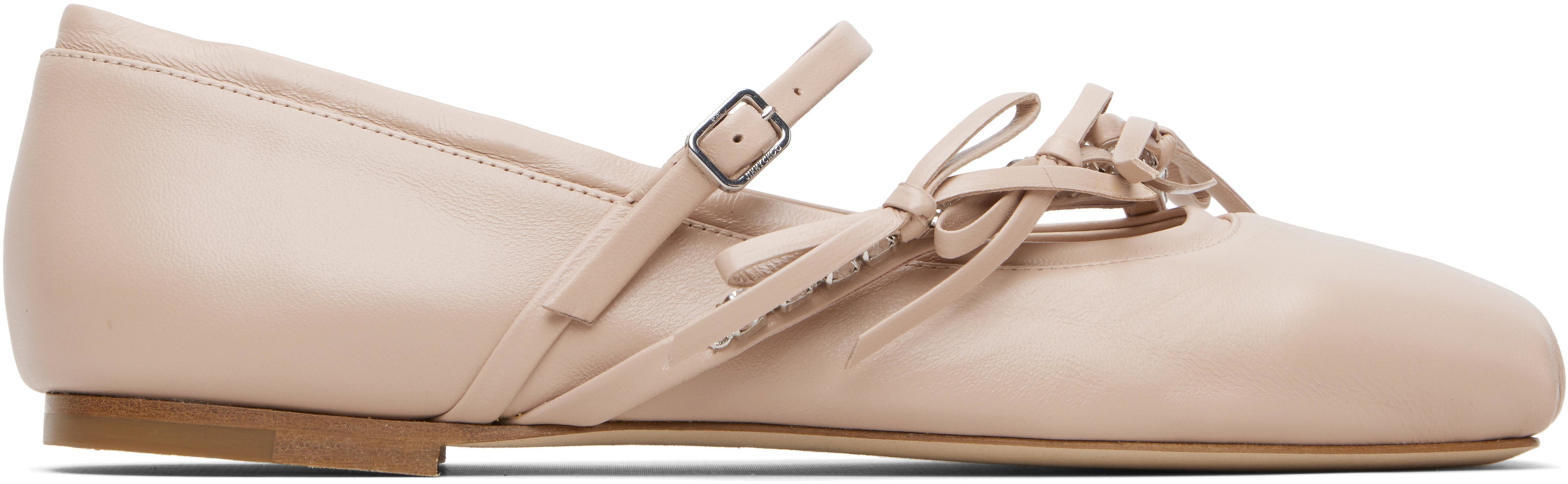 Pink Loli Ballerina Flats by JIMMY CHOO
