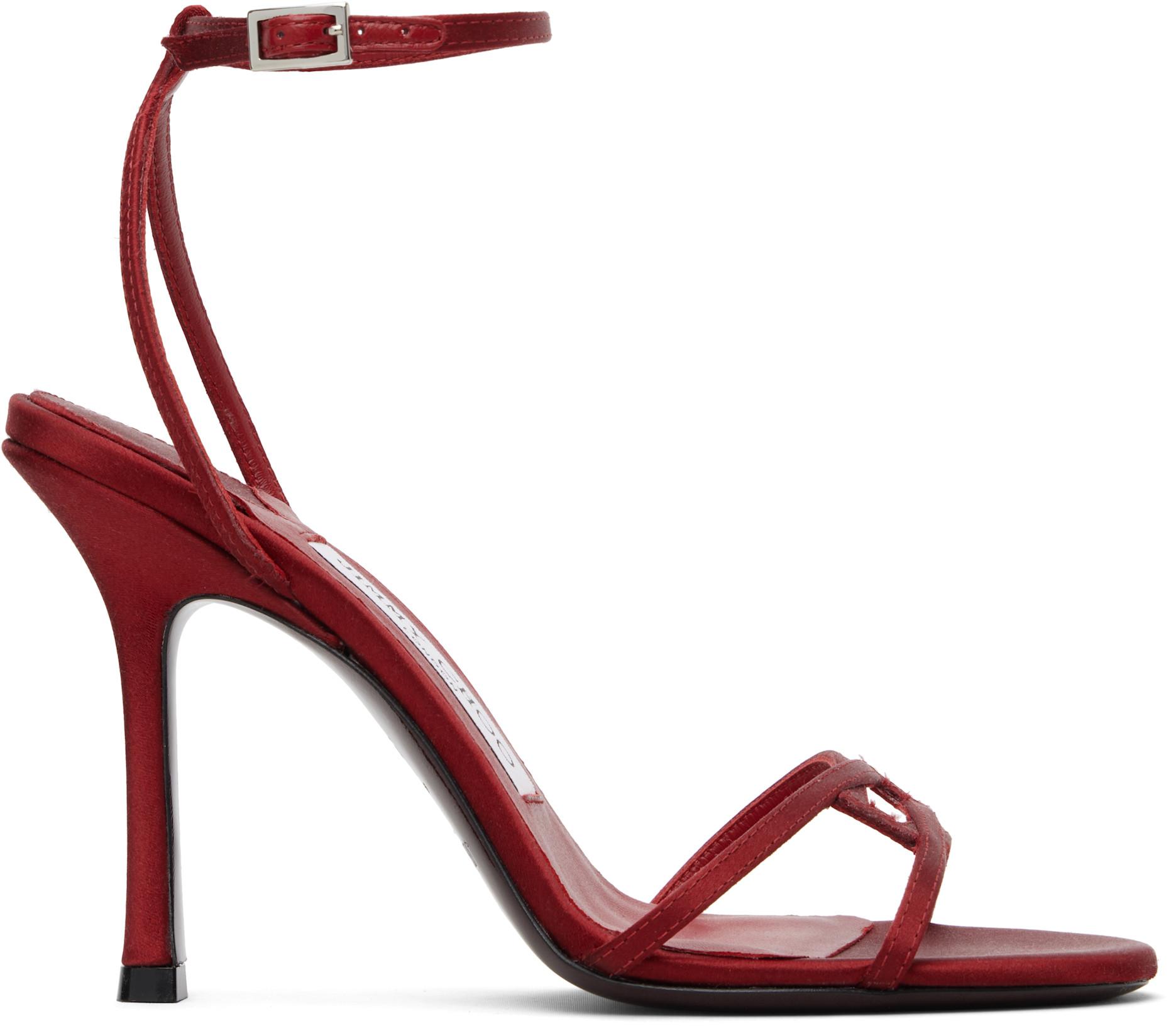 Red 1998 Leo 100 Heeled Sandals by JIMMY CHOO