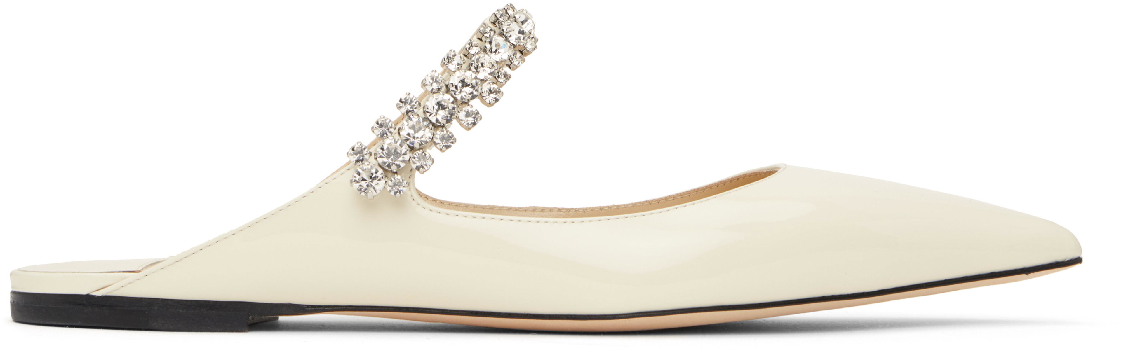 SSENSE Exclusive Off-White Bing Flat Slippers by JIMMY CHOO
