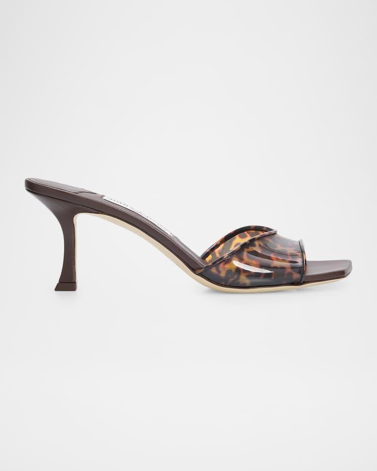 Skye 70 mm Tortoiseshell TPU Sandals by JIMMY CHOO