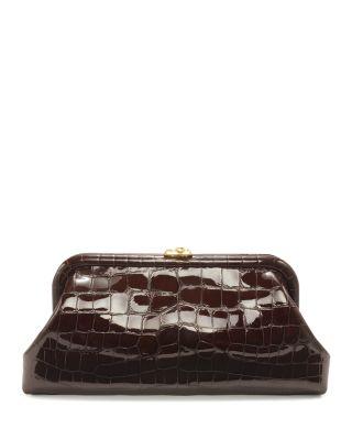 Skylar Croc Embossed Patent Leather Clutch by JIMMY CHOO