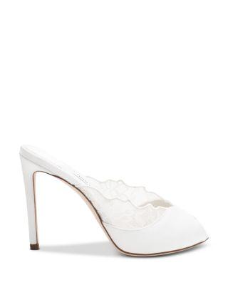 Women's Brigitte 100 Lace & Satin Mules by JIMMY CHOO