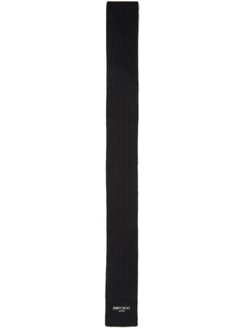 Yukiko logo-embroidered scarf by JIMMY CHOO