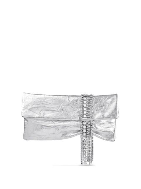 Zandra metallic leather clutch bag by JIMMY CHOO